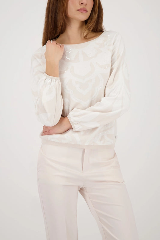 White blouse with subtle pattern