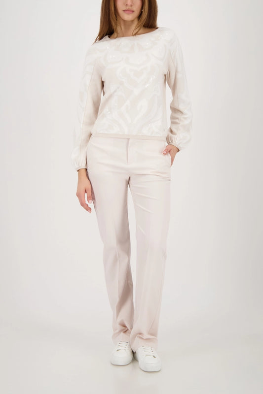 White blouse with subtle pattern