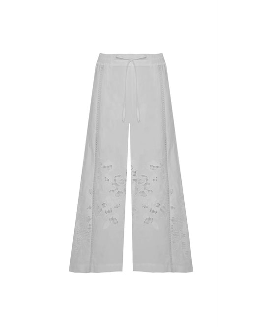 wide-leg trousers with details