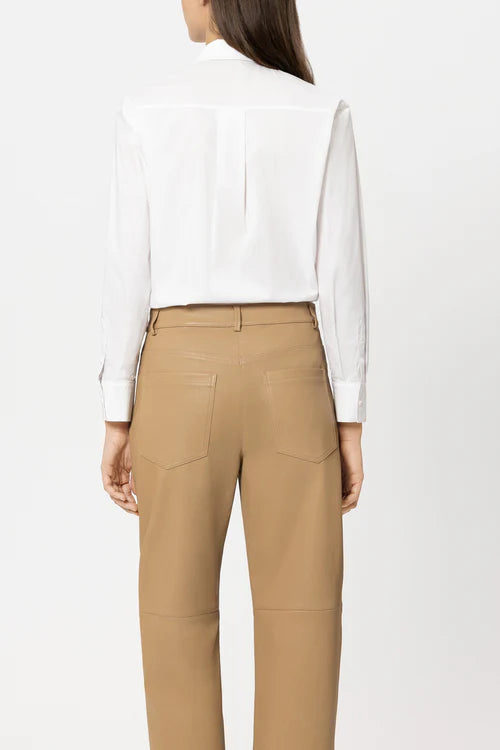 Luisa Cerano White Shirt blouse with Ajour Embroidery