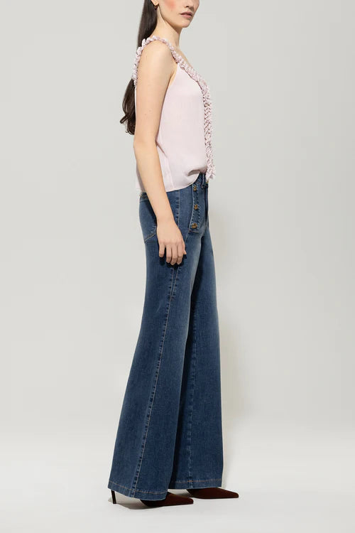 Luisa Cerano flared sailor denim 628811