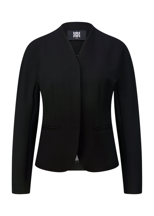 Riani Black Collarless Tailored Jacket