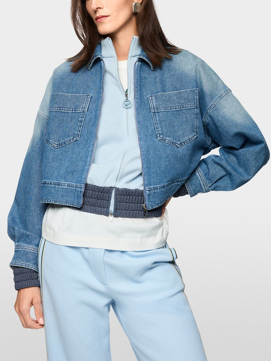 Marc Cain Sports Blue Short Denim Jacket with Zip
