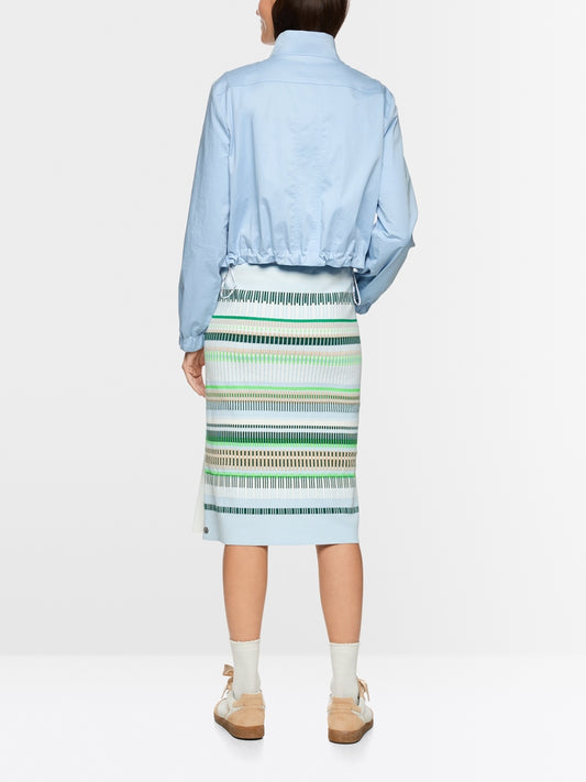Marc Cain Sports Sky Blue Short Cotton Jacket with Mesh Lining