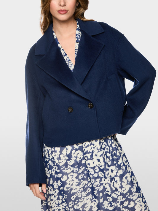 Marc Cain Midnight Blue Short Wool Coat