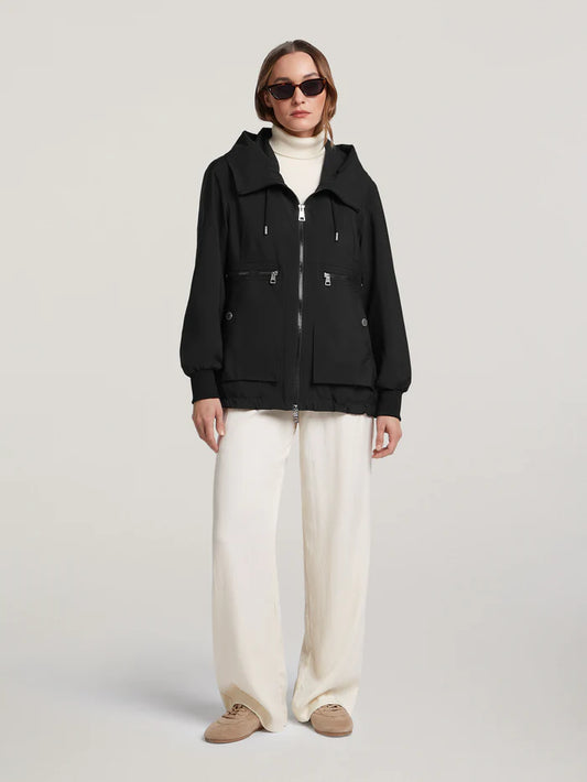 Creenstone Black Lightweight Technical Windbreaker
