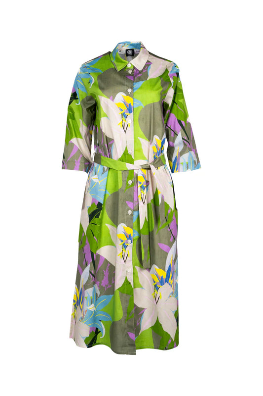 Faber Colourful Exotic Floral Shirt Dress