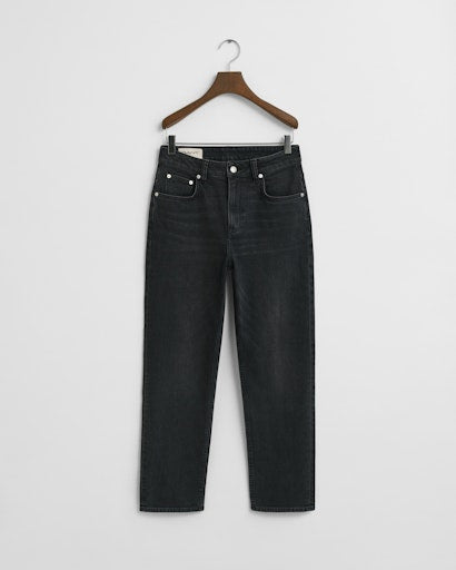 Gant Dark Blue Cropped Straight Leg Stretch Jeans