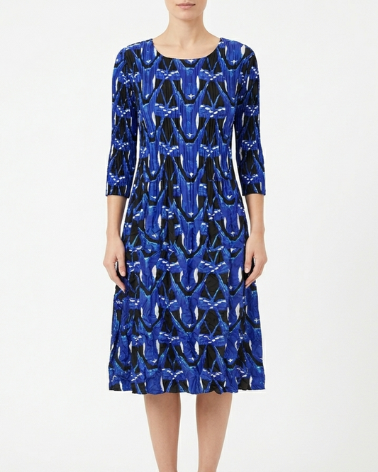 Alquema royal 3/4 sleeve smash pocket dress