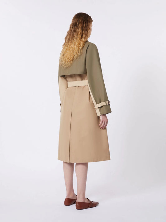Max Mara Weekend Beige Reversible Water-Repellent Gabardine Trench Coat