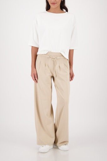 Monari Sand Relaxed-Fit Joggers with Elasticated Drawstring Waist, Side Pockets
