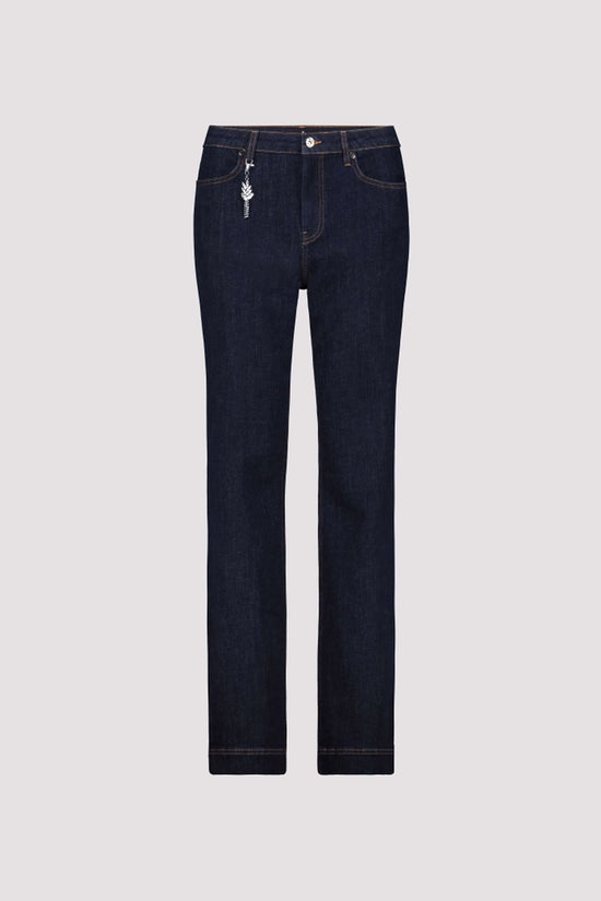 Monari Dark Denim Straight Leg Jeans with Charm