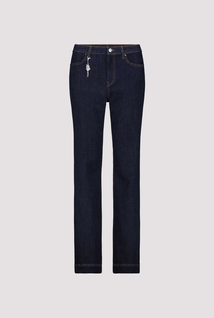 Monari Dark Denim Straight Leg Jeans with Charm