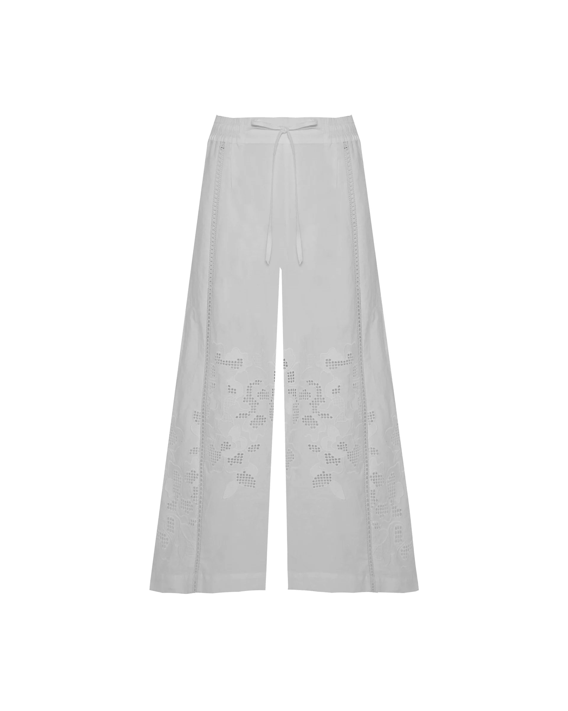 wide-leg trousers with details