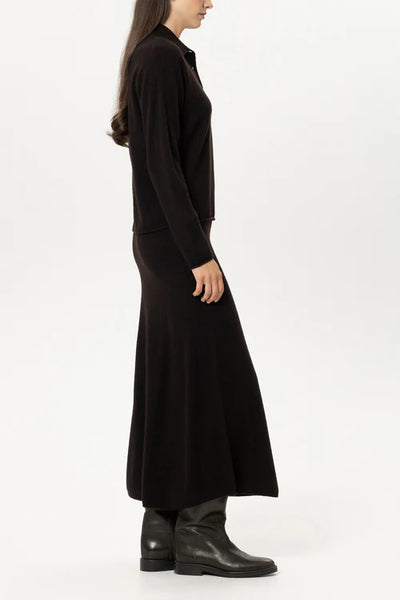 Luisa Cerano Truffle Cashmere-Blend Polo Sweater 148855