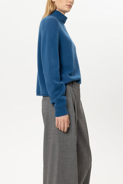 Luisa Cerano Sapphire Cashmere Blend Turtle Neck Sweater 148868