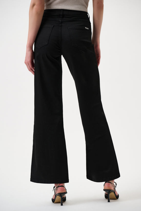 Joseph Ribkoff Black Classic Wide-Leg Stretch Jeans