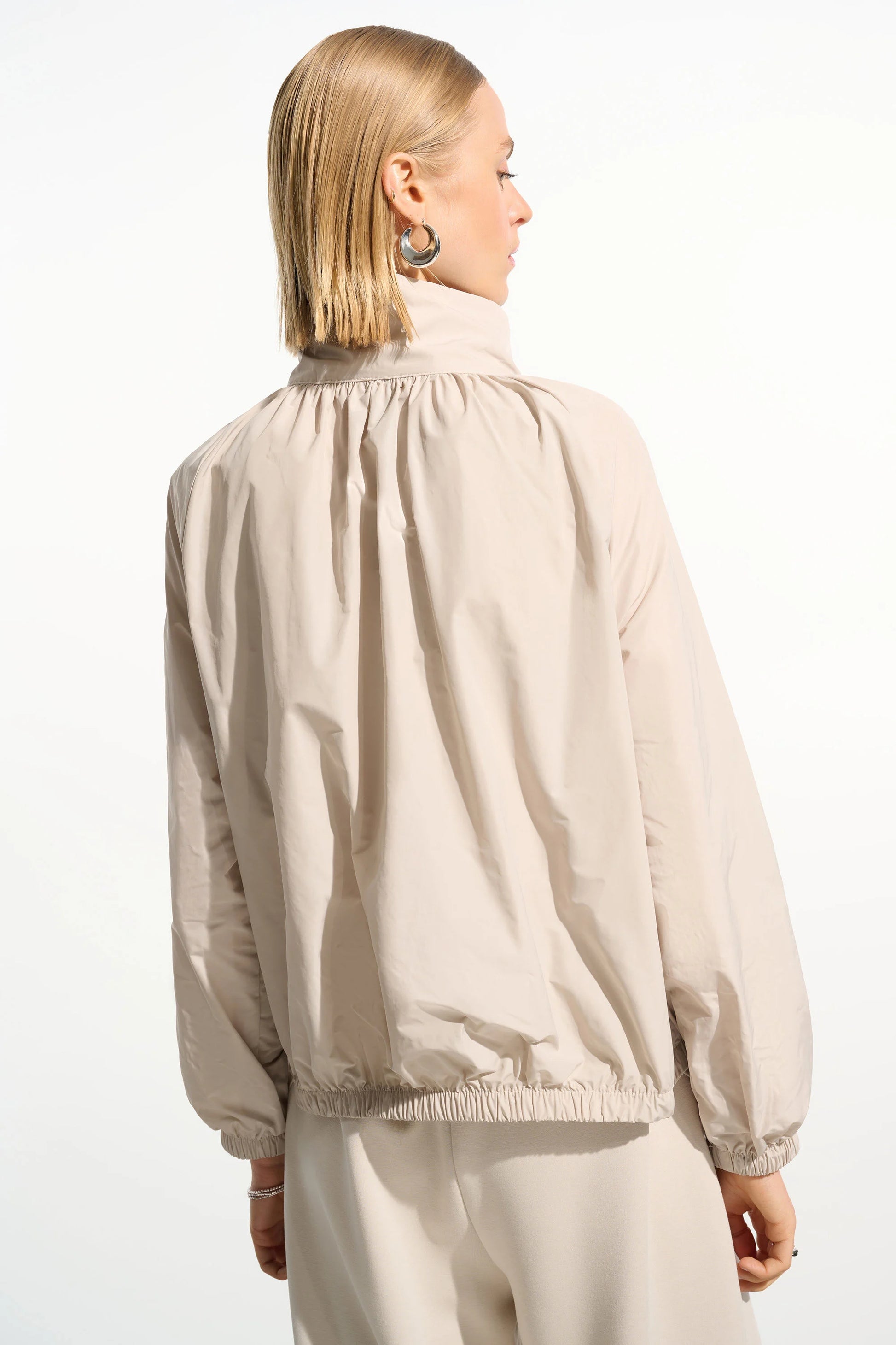 Joseph Ribkoff Moonstone Cocoon Outdoor Jacket With Funnel Collar