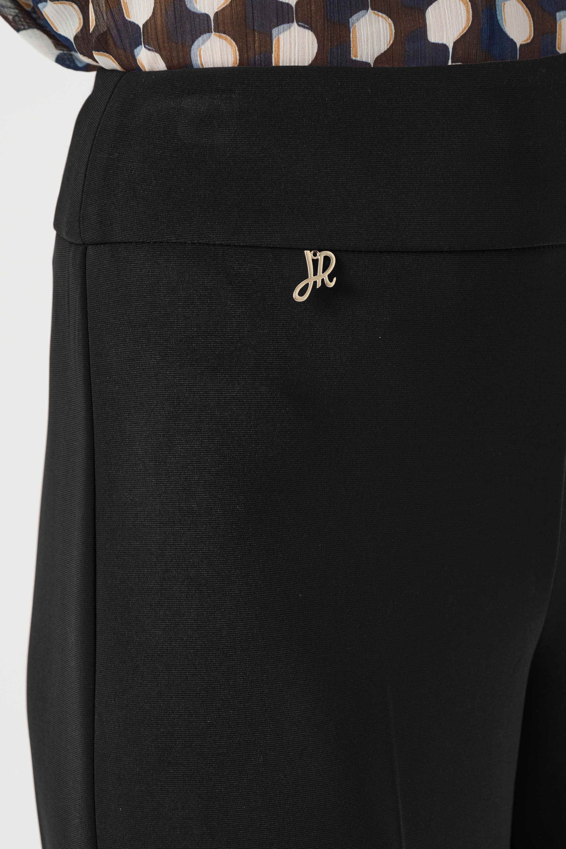 Joseph Ribkoff Black Silky Knit Wide-Leg Pull-On Trousers