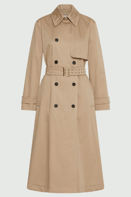 Marella Natural Cotton Satin Trench Coat