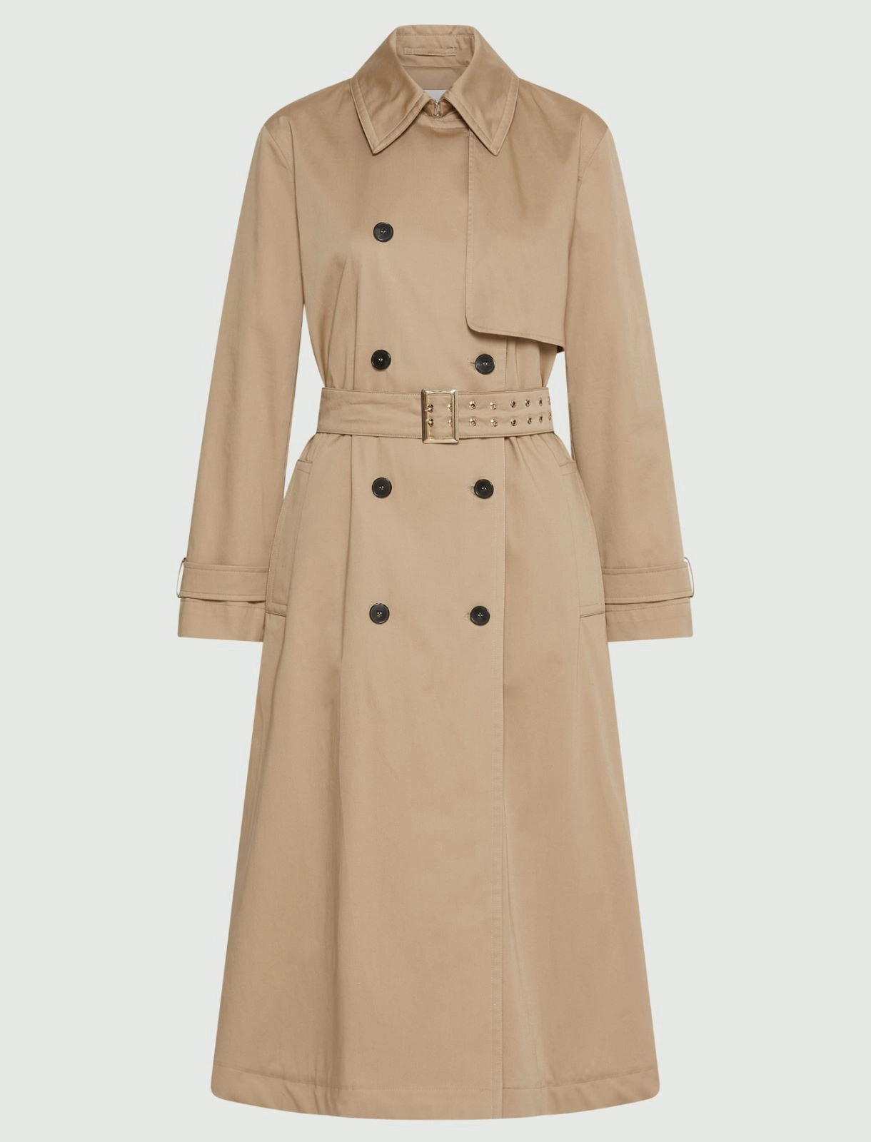 Marella Natural Cotton Satin Trench Coat