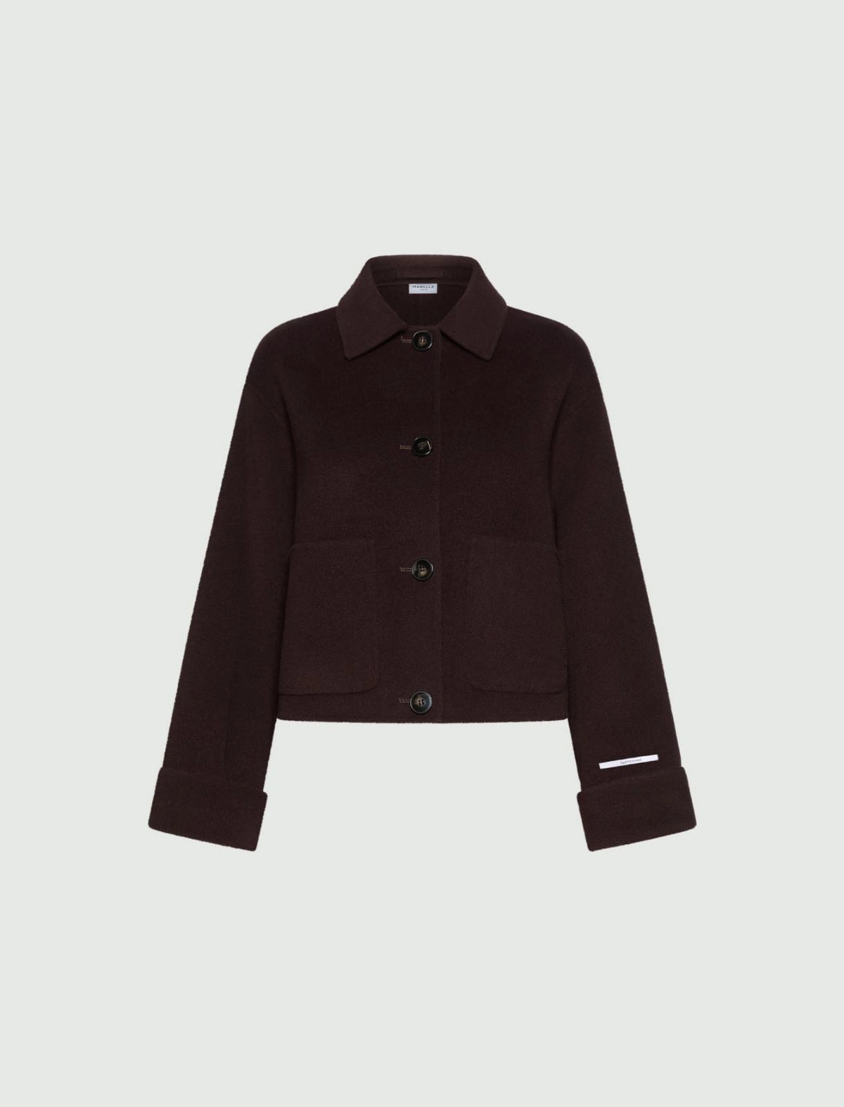 Marella Brown Double-Sided Wool and Viscose Jacket