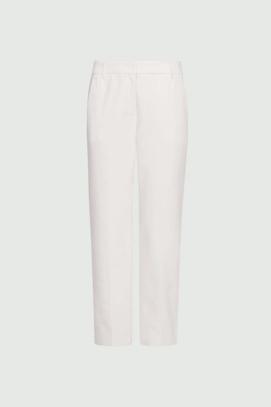 Marella White Stretch Cotton-Blend Trousers