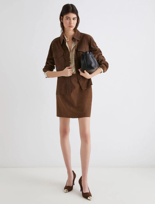 Marella suede mini skirt Rise
