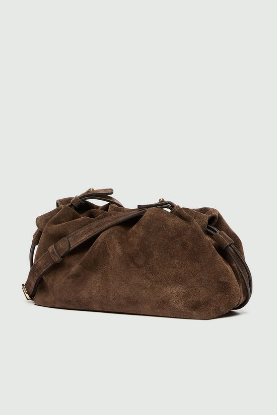 Marella Dark Brown Suede Clutch Bag