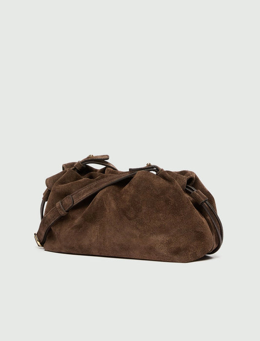 Marella Dark Brown Suede Clutch Bag