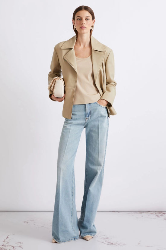 Marella Sport Beige Rib Knit Sleeveless Jersey Top