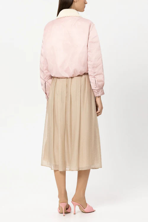 Luisa Cerano Pink Reversible Outdoor Down Jacket