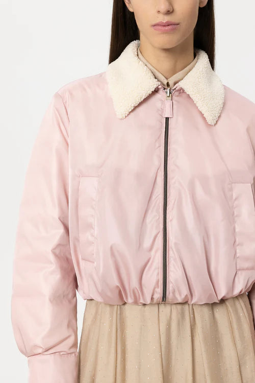 Luisa Cerano Pink Reversible Outdoor Down Jacket