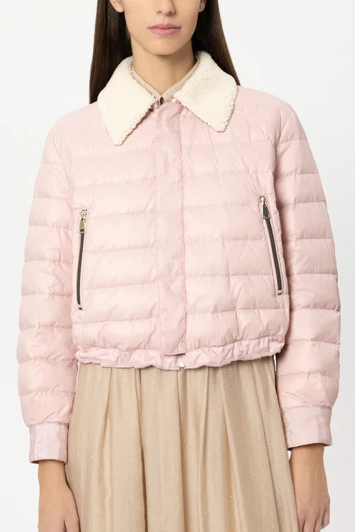 Luisa Cerano Pink Reversible Outdoor Down Jacket