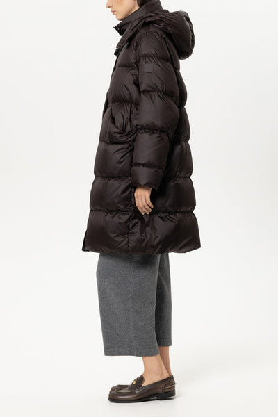 Luisa Cerano Truffle Mid-Length Down-Filled Coat 448919