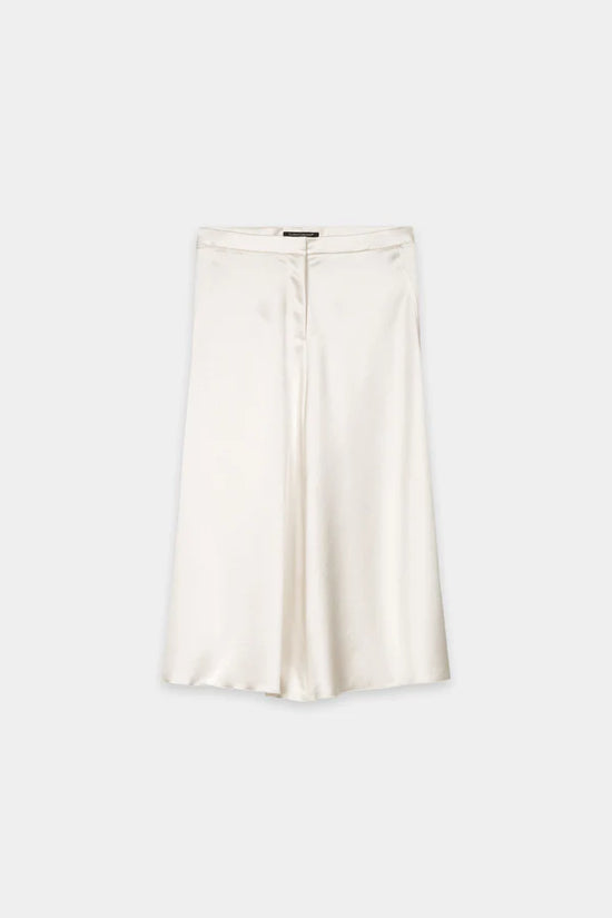 Luisa Cerano Cream Midi Satin Skirt