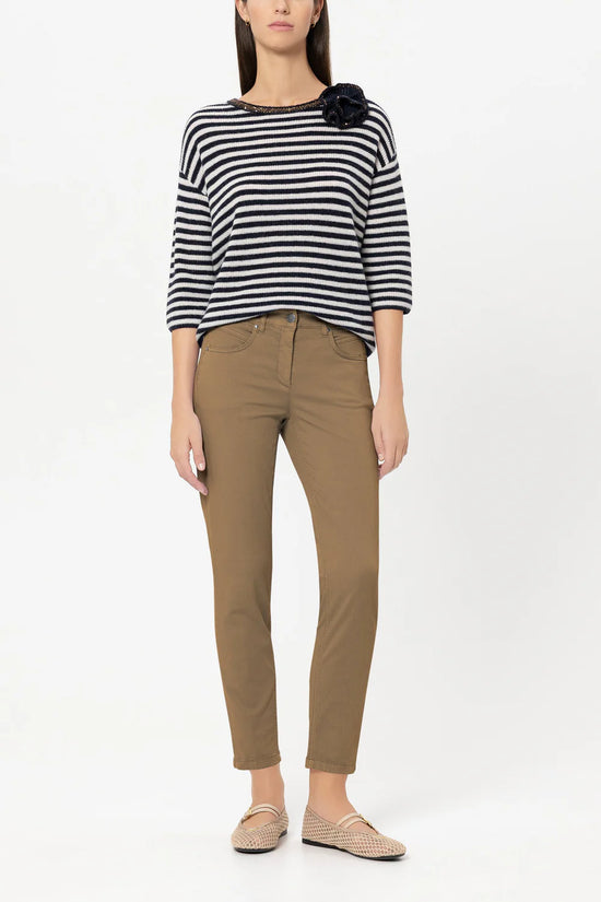 Luisa Cerano High Stretch Skinny Denim in Tobacco