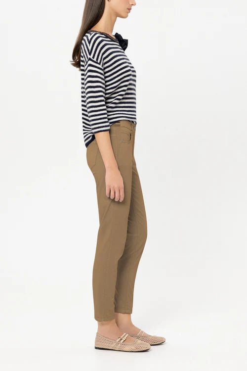 Luisa Cerano High Stretch Skinny Denim in Tobacco