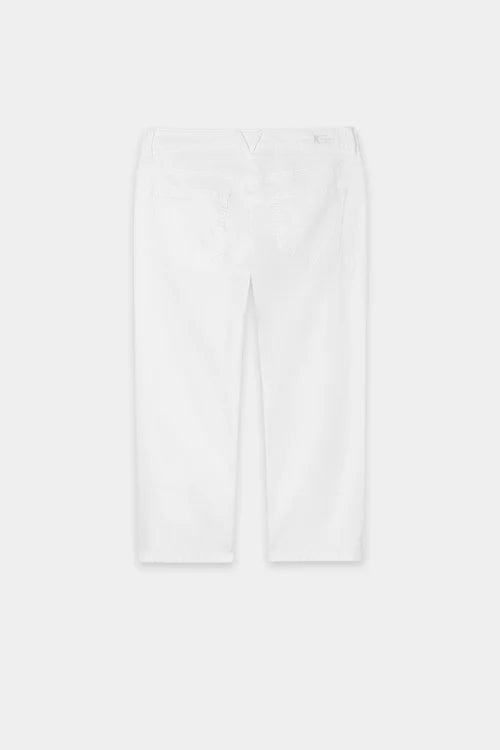 Luisa Cerano White Skinny Capri Denim Jeans