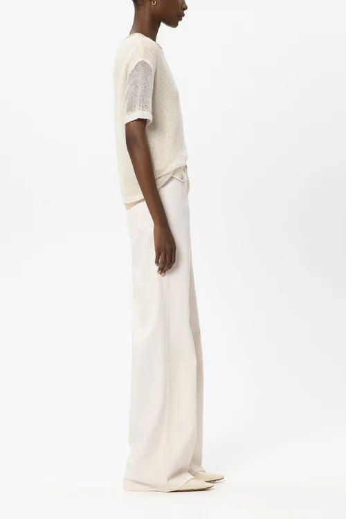 Luisa Cerano Milk Wide Leg Coloured Denim Jeans with Stretch