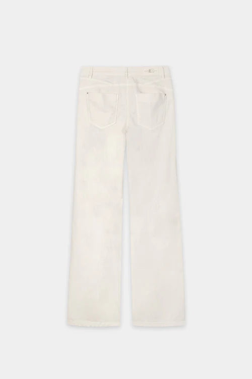 Luisa Cerano Milk Wide Leg Coloured Denim Jeans with Stretch