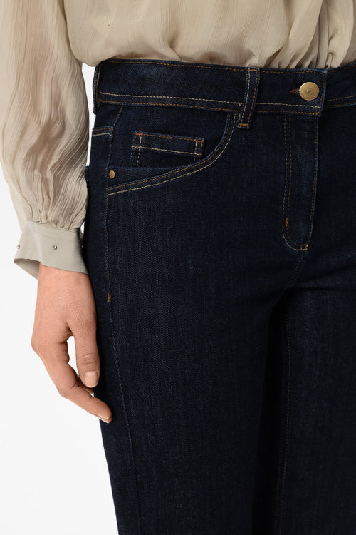 Luisa Cerano Dark Denim Slim Straight Leg Jeans