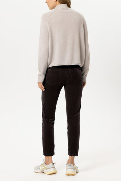 Luisa Cerano Truffle Slim Leg Velvet Trousers 648954