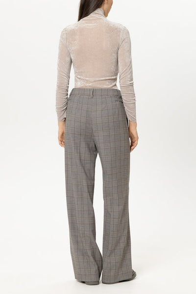Luisa Cerano Heather Checked Wide-Leg Trousers 648956