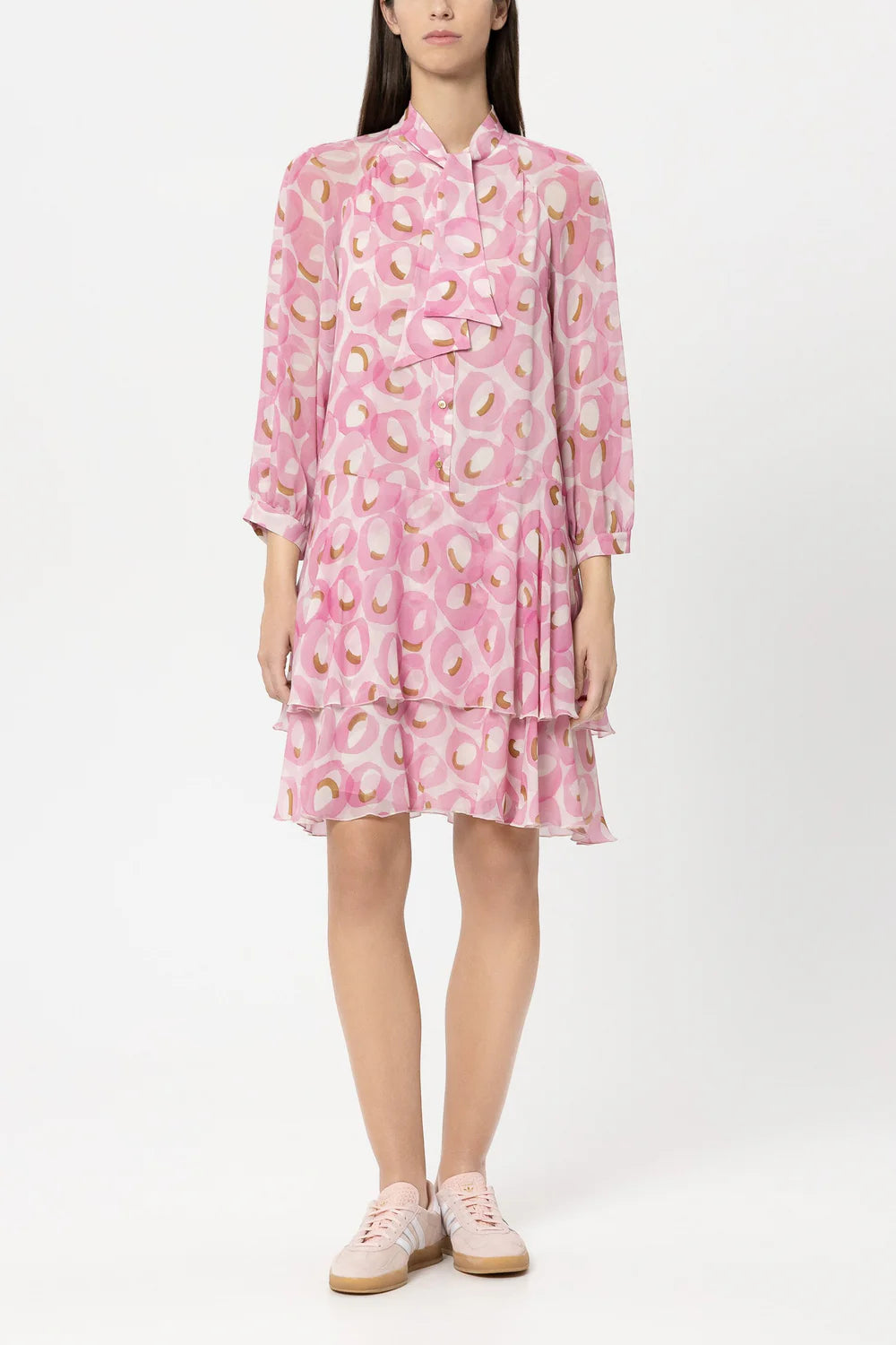 Luisa Cerano Blush Retro Print Boho Dress