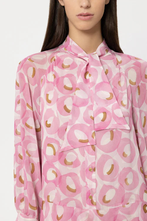 Luisa Cerano Blush Retro Print Boho Dress