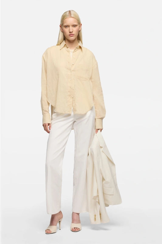 7 For All Mankind White Stovepipe Straight Leg High Waist Jeans