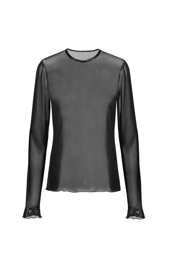 Beatrice b long sleeve tulle top 25FA8724