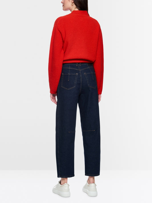 Marc Cain Indigo Ruma Barrell Leg Jeans with Contrasting Seams