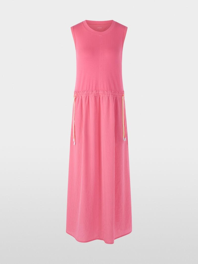 Marc Cain Sports Pink Sleeveless Midi Dress with Drawstring